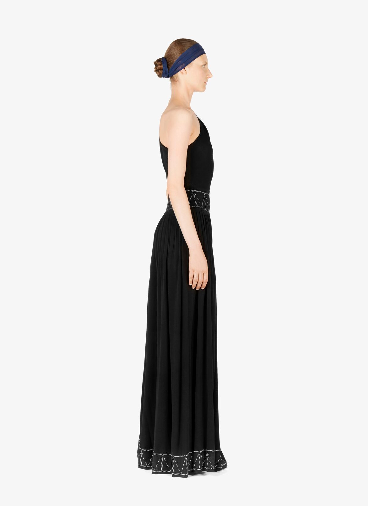 Asymmetrical Long Dress  ALAÏA BLACK ASYMMETRICAL LONG DRESS